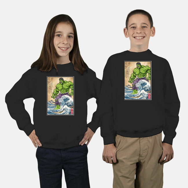 The Green Fury In Japan-Youth-Crew Neck-Sweatshirt-DrMonekers