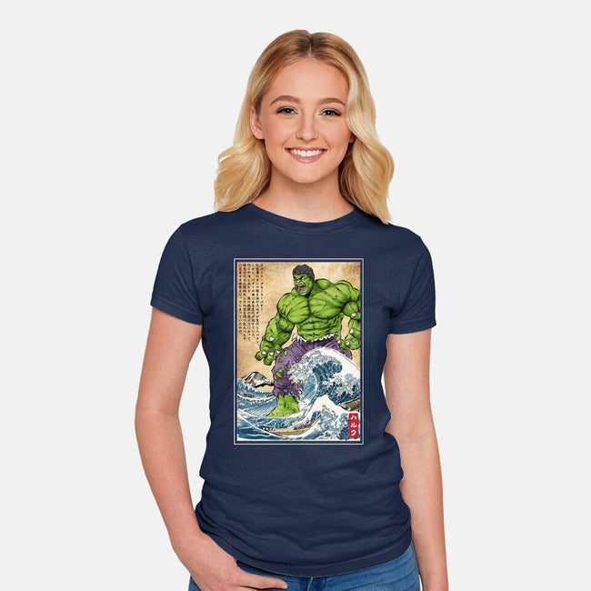 The Green Fury In Japan-Womens-Fitted-Tee-DrMonekers
