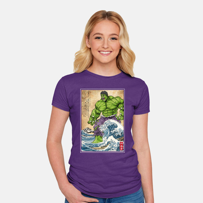 The Green Fury In Japan-Womens-Fitted-Tee-DrMonekers