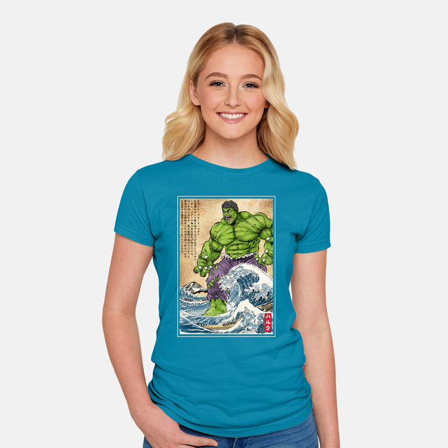 The Green Fury In Japan-Womens-Fitted-Tee-DrMonekers
