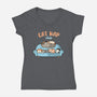 Cat Nap Club-Womens-V-Neck-Tee-Freecheese