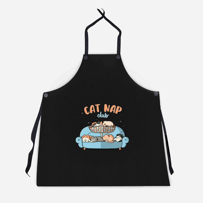 Cat Nap Club-Unisex-Kitchen-Apron-Freecheese