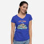 Cat Nap Club-Womens-V-Neck-Tee-Freecheese