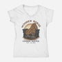 Wooden Horse Courier Service-Womens-V-Neck-Tee-glitchygorilla