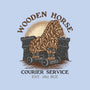 Wooden Horse Courier Service-None-Fleece-Blanket-glitchygorilla