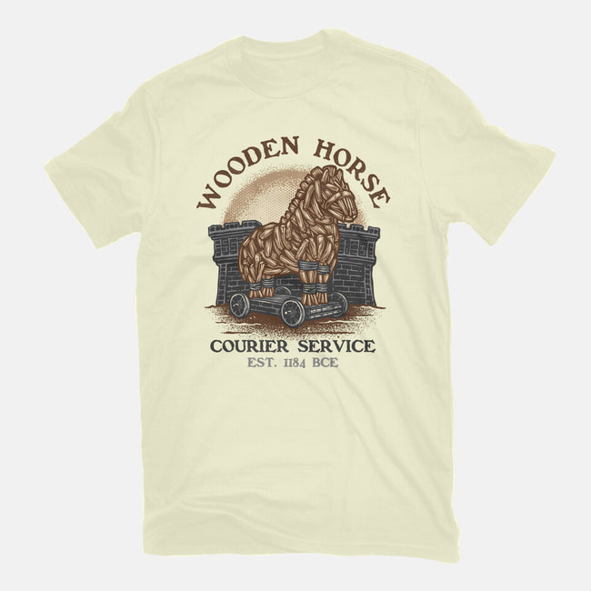 Wooden Horse Courier Service-Mens-Premium-Tee-glitchygorilla