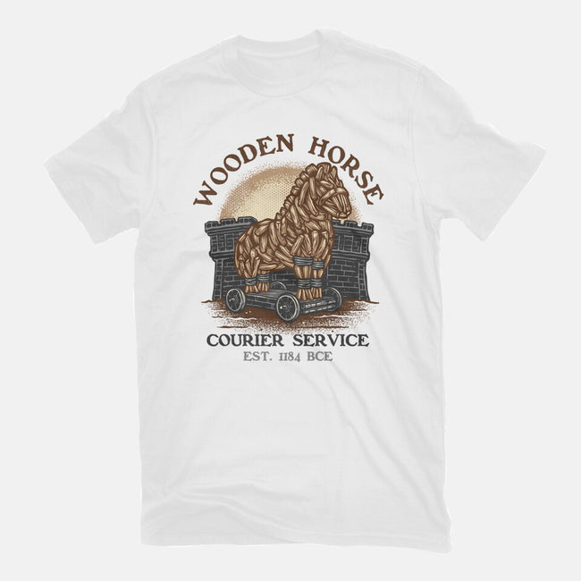 Wooden Horse Courier Service-Youth-Basic-Tee-glitchygorilla