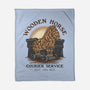 Wooden Horse Courier Service-None-Fleece-Blanket-glitchygorilla