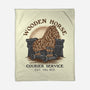 Wooden Horse Courier Service-None-Fleece-Blanket-glitchygorilla