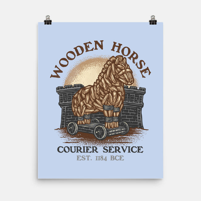 Wooden Horse Courier Service-None-Matte-Poster-glitchygorilla