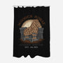 Wooden Horse Courier Service-None-Polyester-Shower Curtain-glitchygorilla