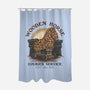 Wooden Horse Courier Service-None-Polyester-Shower Curtain-glitchygorilla