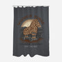 Wooden Horse Courier Service-None-Polyester-Shower Curtain-glitchygorilla