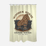 Wooden Horse Courier Service-None-Polyester-Shower Curtain-glitchygorilla