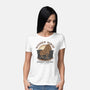 Wooden Horse Courier Service-Womens-Basic-Tee-glitchygorilla