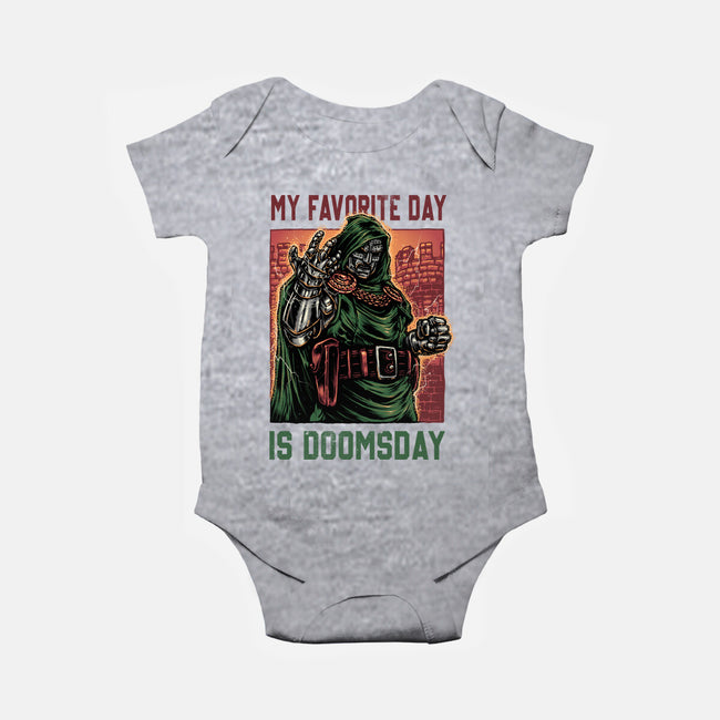 My Favorite Day Is Doomsday-Baby-Basic-Onesie-glitchygorilla