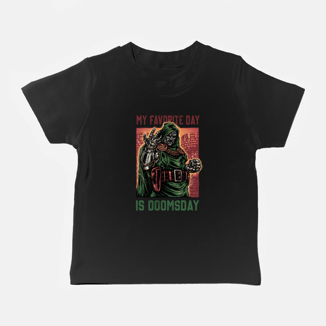 My Favorite Day Is Doomsday-Baby-Basic-Tee-glitchygorilla
