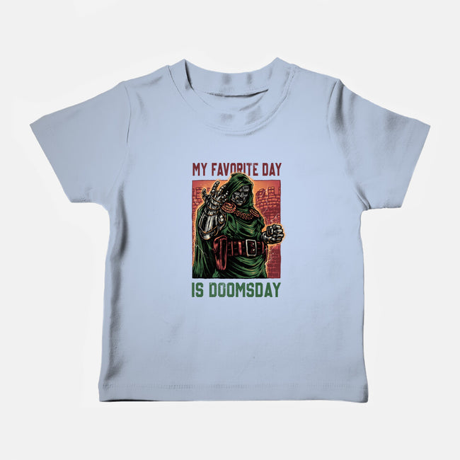 My Favorite Day Is Doomsday-Baby-Basic-Tee-glitchygorilla