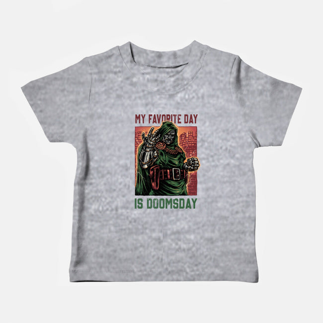 My Favorite Day Is Doomsday-Baby-Basic-Tee-glitchygorilla