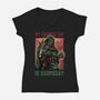 My Favorite Day Is Doomsday-Womens-V-Neck-Tee-glitchygorilla