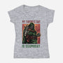 My Favorite Day Is Doomsday-Womens-V-Neck-Tee-glitchygorilla