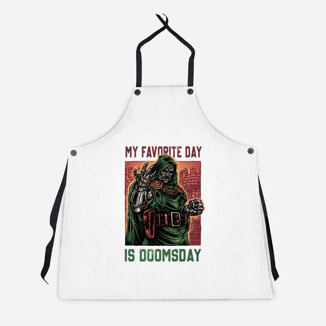 My Favorite Day Is Doomsday-Unisex-Kitchen-Apron-glitchygorilla