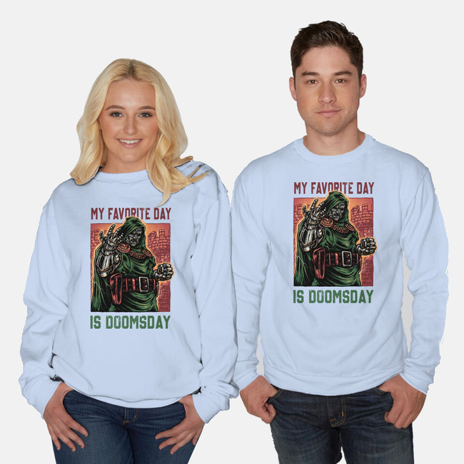 My Favorite Day Is Doomsday-Unisex-Crew Neck-Sweatshirt-glitchygorilla