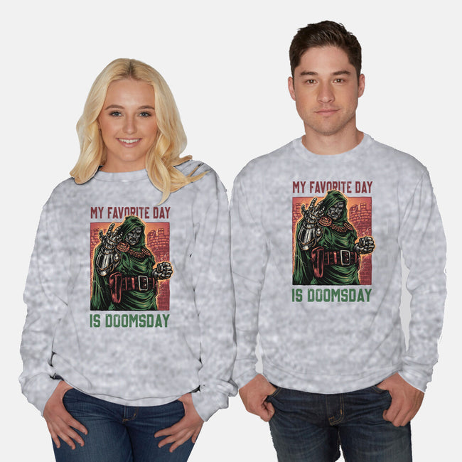 My Favorite Day Is Doomsday-Unisex-Crew Neck-Sweatshirt-glitchygorilla