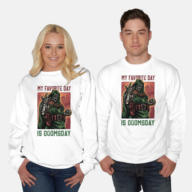 My Favorite Day Is Doomsday-Unisex-Crew Neck-Sweatshirt-glitchygorilla