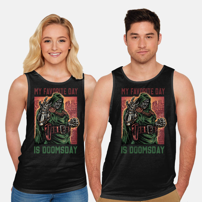 My Favorite Day Is Doomsday-Unisex-Basic-Tank-glitchygorilla
