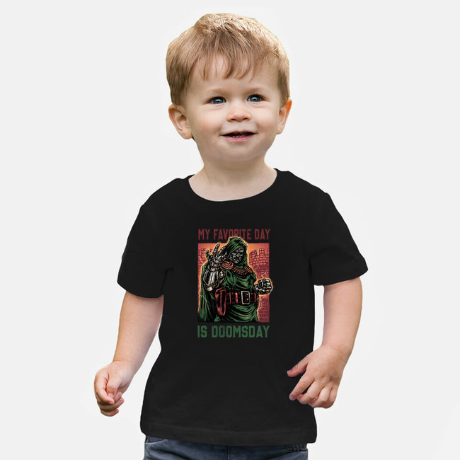 My Favorite Day Is Doomsday-Baby-Basic-Tee-glitchygorilla