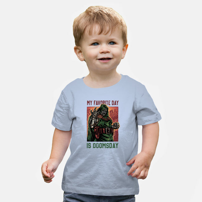 My Favorite Day Is Doomsday-Baby-Basic-Tee-glitchygorilla