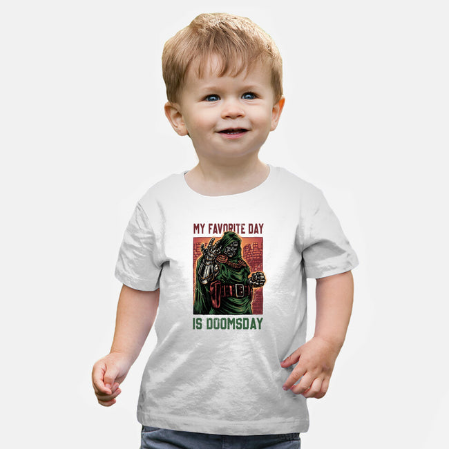 My Favorite Day Is Doomsday-Baby-Basic-Tee-glitchygorilla
