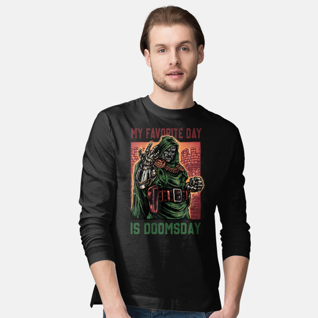 My Favorite Day Is Doomsday-Mens-Long Sleeved-Tee-glitchygorilla