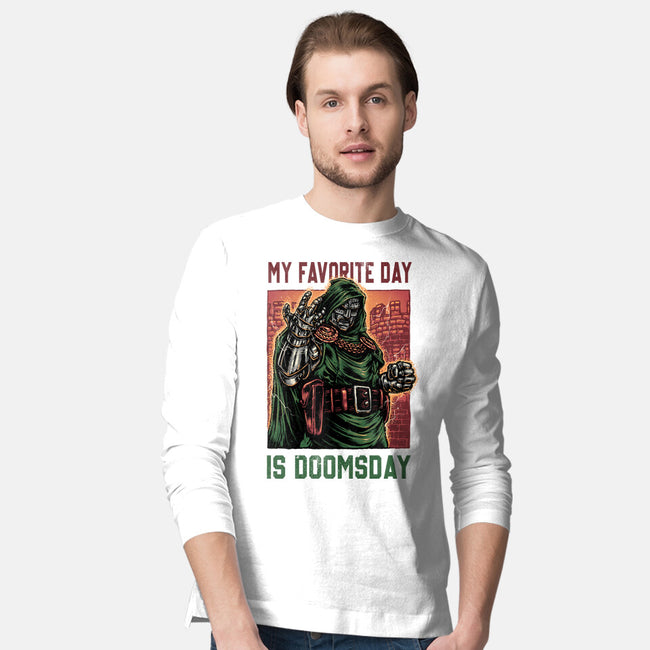 My Favorite Day Is Doomsday-Mens-Long Sleeved-Tee-glitchygorilla