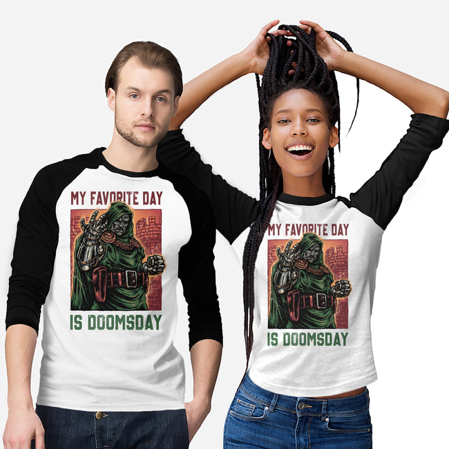 My Favorite Day Is Doomsday-Unisex-Baseball-Tee-glitchygorilla
