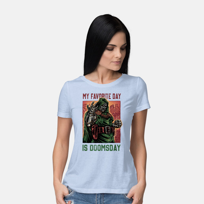 My Favorite Day Is Doomsday-Womens-Basic-Tee-glitchygorilla