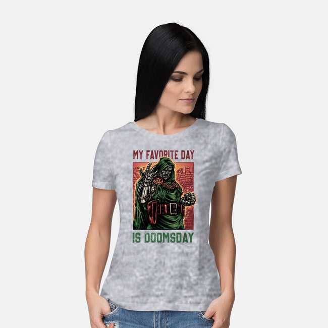 My Favorite Day Is Doomsday-Womens-Basic-Tee-glitchygorilla