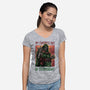My Favorite Day Is Doomsday-Womens-V-Neck-Tee-glitchygorilla