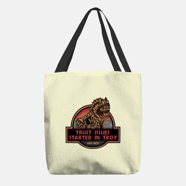 Trust Issues Started In Troy-None-Basic Tote-Bag-glitchygorilla