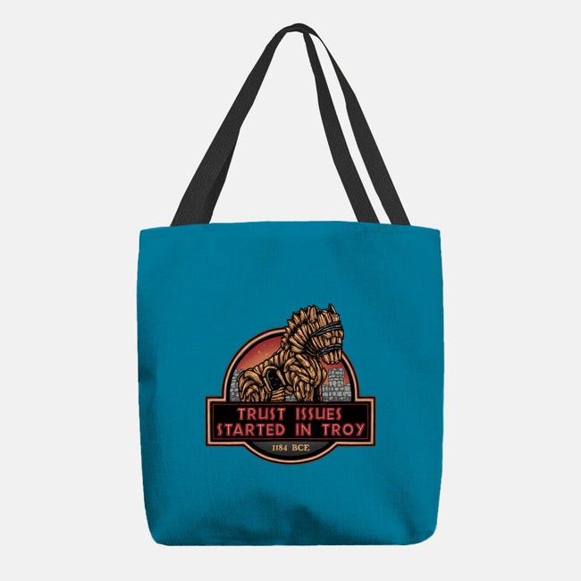 Trust Issues Started In Troy-None-Basic Tote-Bag-glitchygorilla