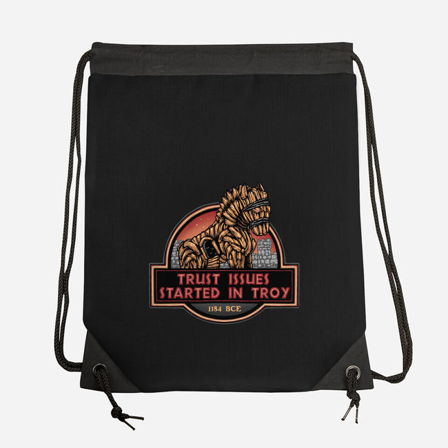 Trust Issues Started In Troy-None-Drawstring-Bag-glitchygorilla