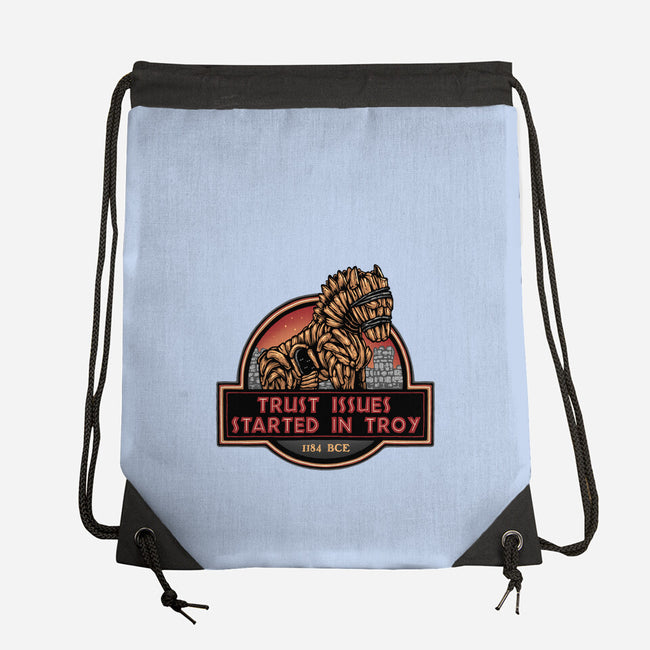 Trust Issues Started In Troy-None-Drawstring-Bag-glitchygorilla