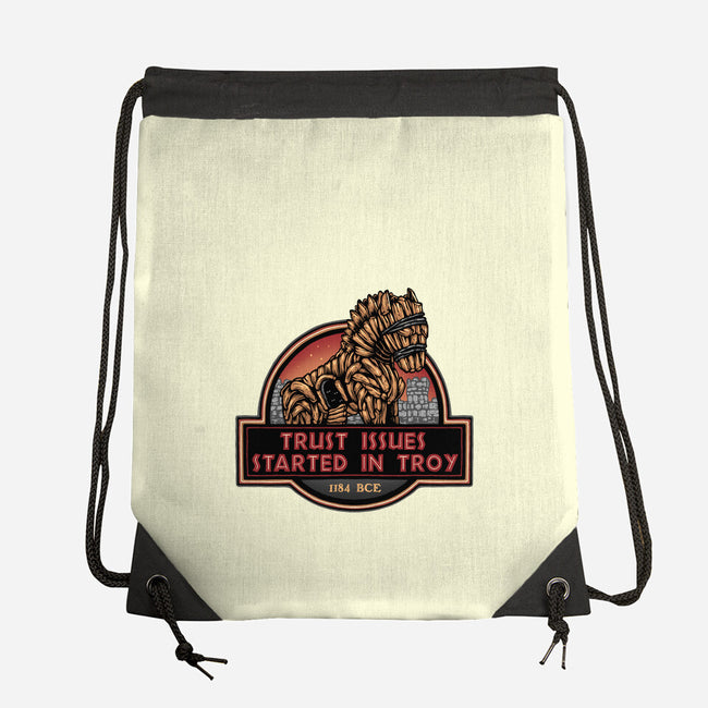 Trust Issues Started In Troy-None-Drawstring-Bag-glitchygorilla