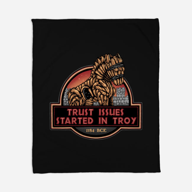 Trust Issues Started In Troy-None-Fleece-Blanket-glitchygorilla