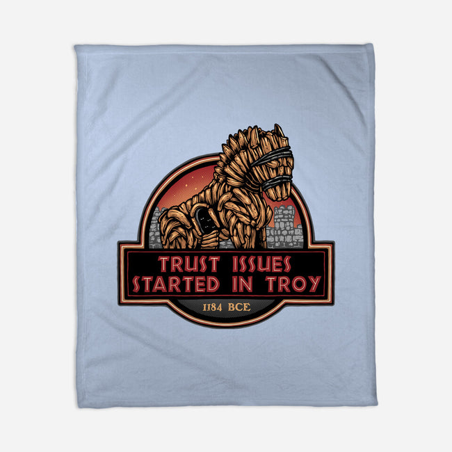 Trust Issues Started In Troy-None-Fleece-Blanket-glitchygorilla