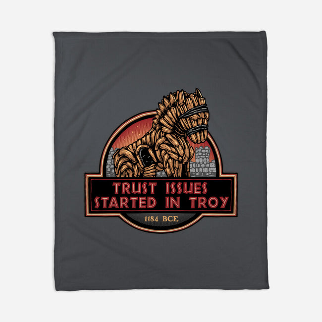 Trust Issues Started In Troy-None-Fleece-Blanket-glitchygorilla