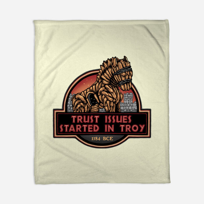 Trust Issues Started In Troy-None-Fleece-Blanket-glitchygorilla