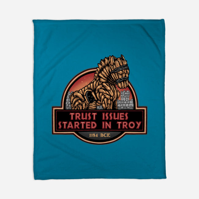 Trust Issues Started In Troy-None-Fleece-Blanket-glitchygorilla