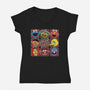 Sesame Street Bunch-Womens-V-Neck-Tee-turborat14